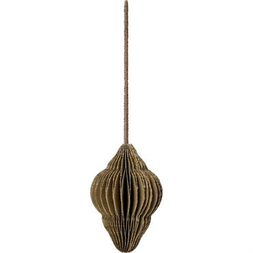 Suspension de Noël en papier H8cm - doréPOLLENZO