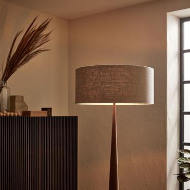 Abat-jour cylindrique en lin D55cm - naturelKONE