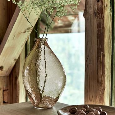 Cliquez pour agrandir et passer en diaporama Vase contemporain en verre recyclé H34cm - orangeKASIN