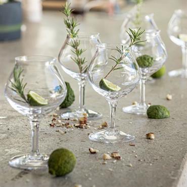 Cliquez pour agrandir et passer en diaporama Coffret de 6 verres à rhum en cristallin 17cl - transparentSPIRITS