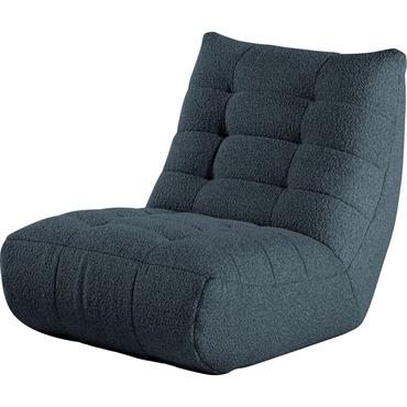 Fauteuil en tissu bouclette - bleuSCALO