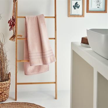 Drap de douche bouclette en coton - rose grège 70x140cmNOUN