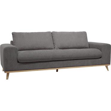 Canapé 4 places convertible en tissu Storm - gris moyenCAPIA