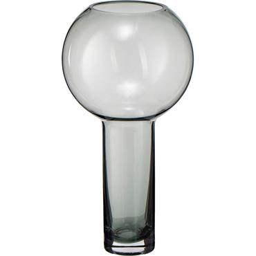 Cliquez pour agrandir et passer en diaporama Vase contemporain en verre teinté H32cm - grisPIRAEUS