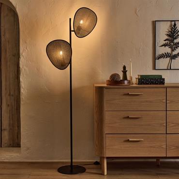 Cliquez pour agrandir et passer en diaporama Lampadaire en papier tressé H172