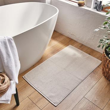 Tapis de bain en coton bio - beige alpilles 50x80cmCOLINE