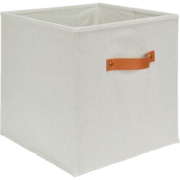 Cliquez pour agrandir et passer en diaporama Panier de rangement en polycoton - beige H31xL31cmERRO