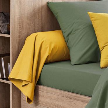 Cliquez pour agrandir et passer en diaporama Taie de traversin en coton - jaune genet 43x190cmCALANQUES