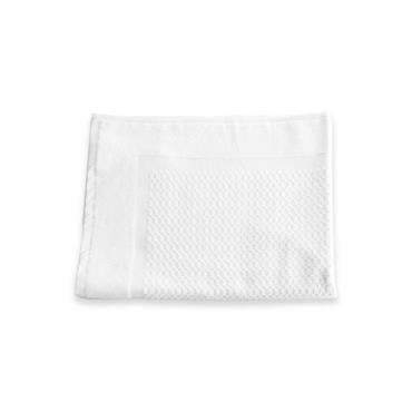Tapis de bain en éponge pur coton Fil blanc - REVO - Blanc - Coton - Taille 
