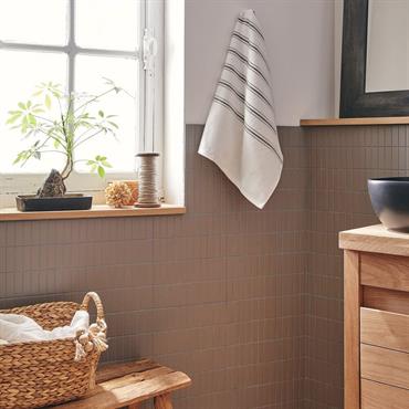 Serviette de toilette en coton - blanc 50x100cmROMY