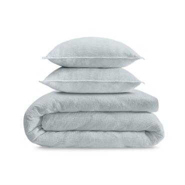 Cliquez pour agrandir et passer en diaporama Parure de lit enfant 140x200 cm en Gaze de coton HESTIA avec une housse de couette