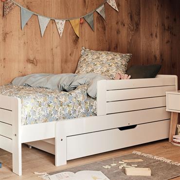 Housse de couette enfant 140x200cm et 1 taie d'oreiller 65x65cm en coton - motifs butine nuitBUTINE