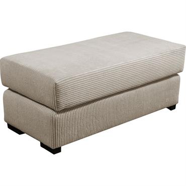 Cliquez pour agrandir et passer en diaporama Pouf rectangulaire en velours côtelé Azores - taupeBATIS