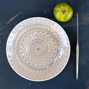 Cliquez pour agrandir et passer en diaporama Lot de 6 assiette à dessert à motifs en grès d20