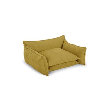 Cliquez pour agrandir et passer en diaporama Panier pour chien PLUTO tissu texturé jaune m