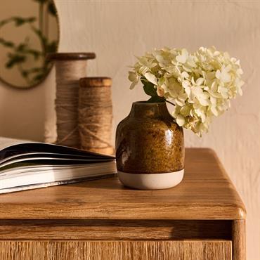 Petit vase en porcelaine H11cm - marronPAYANNET