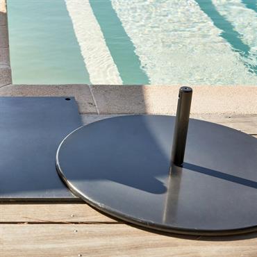 Cliquez pour agrandir et passer en diaporama Pied de parasol en aluminium 26 kg - gris vésuveGAFO