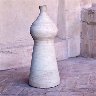 Cliquez pour agrandir et passer en diaporama Vase contemporain en terre cuite H29cm - beigeNADOR