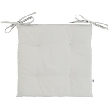 Lot de 2 galette de chaise de jardin en coton déperlant bicolore - vert 