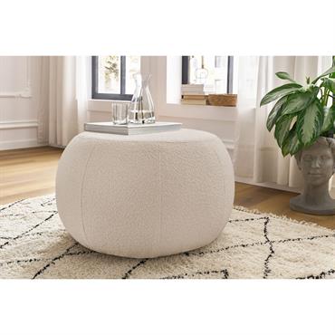 Pouf ALESIA tissu bouclette beige BOBOCHIC LA COLLECTION Laissez-vous séduire par le charme du style moderne pour votre intérieur. Avec la nouvelle collection ALESIA, découvrez une gamme de canapés aux formes arrondies et organiques, au ...