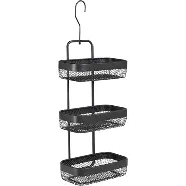 Étagère de douche en acier - noirLUANA