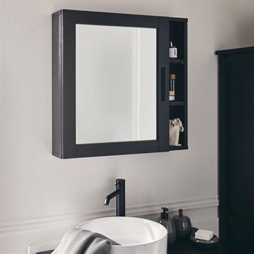 Cliquez pour agrandir et passer en diaporama Miroir rectangulaire de salle de bain en bois de cèdre - L61