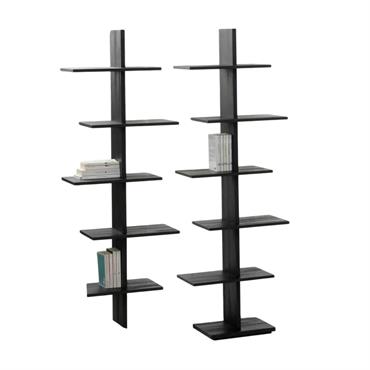 Bibliothèque STEP en stratifié écologique coloris noir carbone