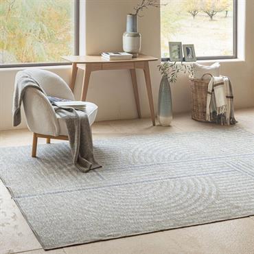Cliquez pour agrandir et passer en diaporama Tapis à motif contemporain 200x290cm - beigeELIPSE