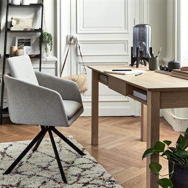 Cliquez pour agrandir et passer en diaporama Bureau avec tiroir en bois L140cm - bois clairAGOSTA