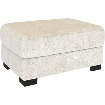 Pouf en tissu Genesis avec coffre - blanc ventouxMAURO