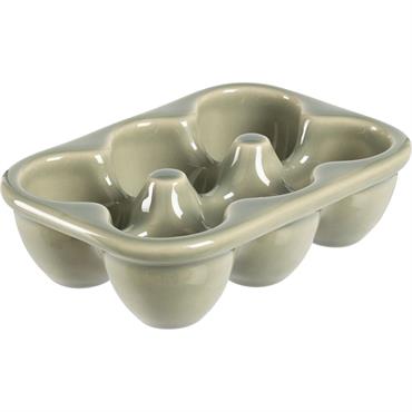 Cliquez pour agrandir et passer en diaporama Boîte pour 6 ½ufs en grès - vertHUEVO