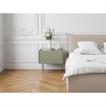 Cliquez pour agrandir et passer en diaporama Table de chevet 1 tiroir ATLAS vert BOBOCHIC