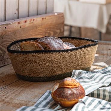 Cliquez pour agrandir et passer en diaporama Corbeille à pain en jonc de mer L30cm - naturelJONC