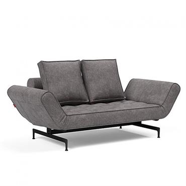 INNOVATION LIVING Canapé design GHIA LASER convertible 80x210 cm tissu Avella Warm Grey