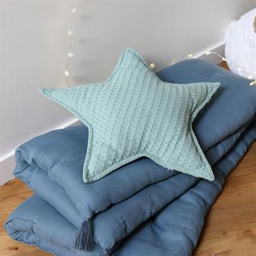 Coussin forme étoile 45x45cm - bleuASTER