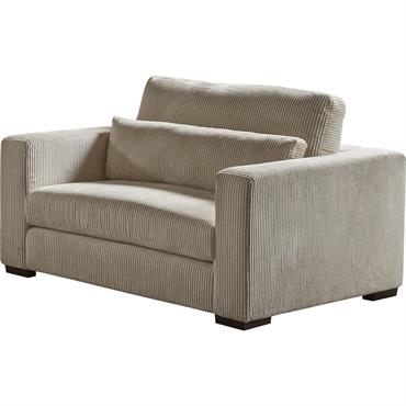 Cliquez pour agrandir et passer en diaporama Fauteuil en velours côtelé Azores - taupeBATIS