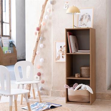 Etagère 3 cases en bois - bois clairCAZ