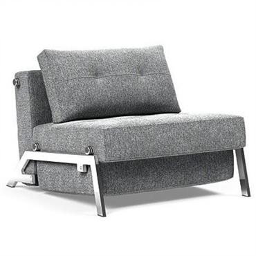 INNOVATION LIVING  Fauteuil design SOFABED CUBED 02 CHROME Taura Slate
