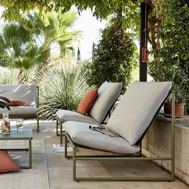 Fauteuil de jardin en aluminium - vert cèdreLANTA