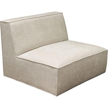 Cliquez pour agrandir et passer en diaporama Chauffeuse en tissu tramé - beigeKUBO