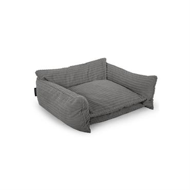 Cliquez pour agrandir et passer en diaporama Panier pour chien PLUTO velours côtelé gris foncé m