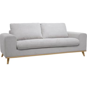 Cliquez pour agrandir et passer en diaporama Canapé 3 places convertible en tissu Crown - gris borieCAPIA