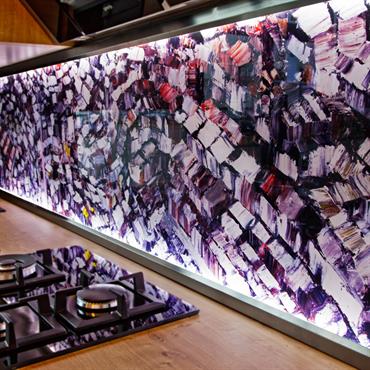 Cliquez pour agrandir et passer en diaporama Crédence cuisine éclairée