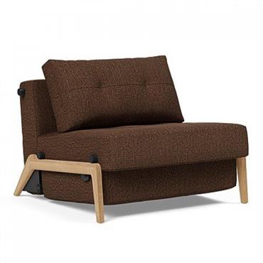INNOVATION LIVING Fauteuil design SOFABED CUBED 02 WOOD convertible lit 200x90 cm Taura Cappuccino