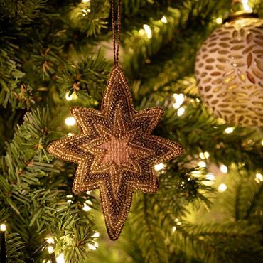 Suspension de Noël étoile en perles H11