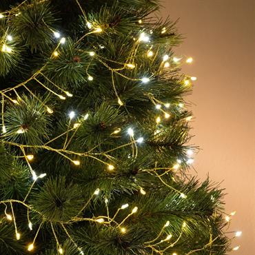 Cliquez pour agrandir et passer en diaporama Guirlande lumineuse grappe L6m - doréVALIA