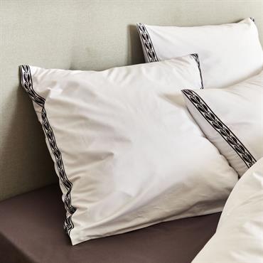 Lot de 2 taies d'oreiller en percale de coton 65x65cm - blancKISSOS