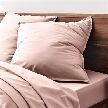 Lot de 2 taies d'oreiller en percale de coton - rose salina 65x65cmFLORE
