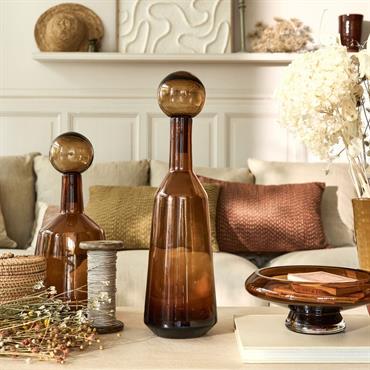 Cliquez pour agrandir et passer en diaporama Bouteille déco en verre H52