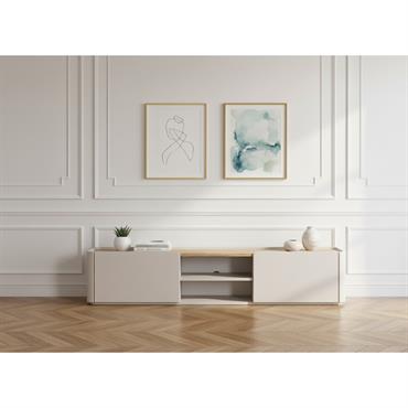 Meuble TV 1 porte 1 tiroir 220 cm ANYRA beige BOBOCHIC CaractéristiquesStructure : Panneaux de particulesEpaisseur panneaux (mm) : 18Nombre de pieds : 5Matière Pieds : Bois massifFinition : MélaminéFinition façade(s) : MélaminéMatière façade(s) : MDFNombre d'étagères : 3Nombre de niches ...